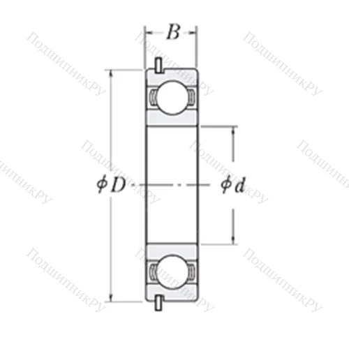 Подшипник шариковый радиальный MJ 1.3/8-NR