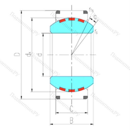 Подшипник скольжения сферический GEH 120XF/Q