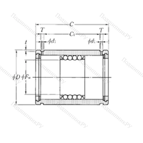 Подшипник шариковый линейный KD 203245