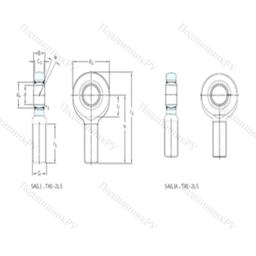 Подшипник скольжения сферический SAL 70TXE-2LS от производителя  SKF