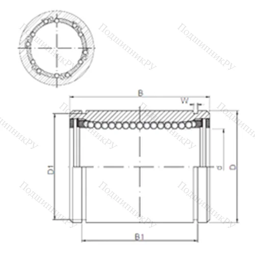Подшипник шариковый линейный LM 08UU от производителя  CX