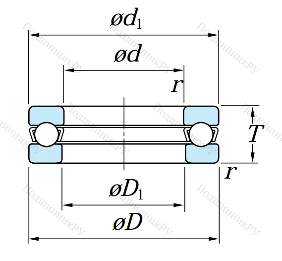 Упорный шариковый подшипник 51116 от производителя  KOYO