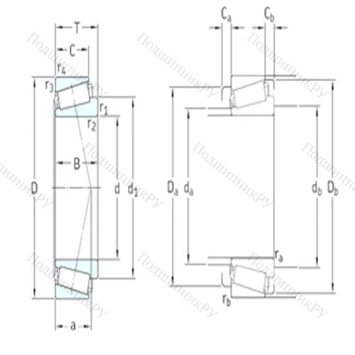 Подшипник роликовый радиально-упорный T 4DB 180 от производителя  SKF Подшипник роликовый радиально-упорный T 4DB 180 от производителя  SKF