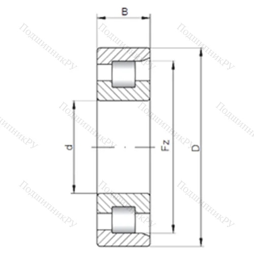 Подшипник роликовый радиальный NF 2328 от производителя  ISO