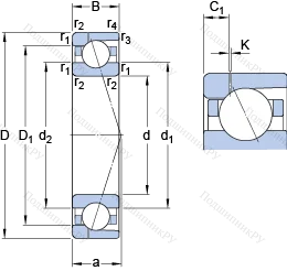 Подшипник 7017 ACD/HCP 4AH 1