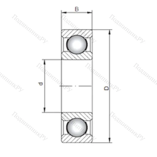 Подшипник шариковый радиальный 63803 от производителя  CX