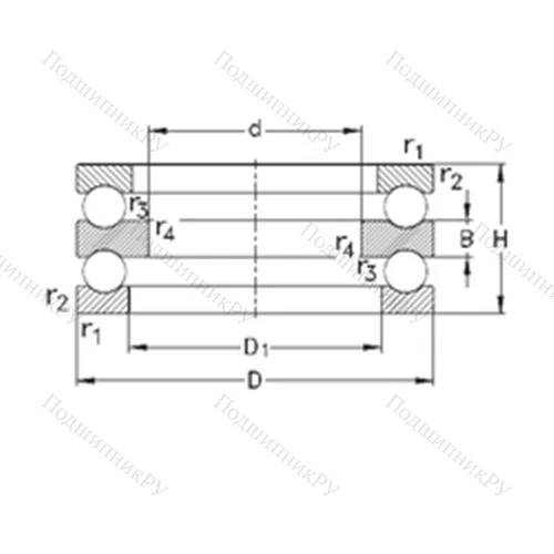 Подшипник шариковый упорный 52416-MP