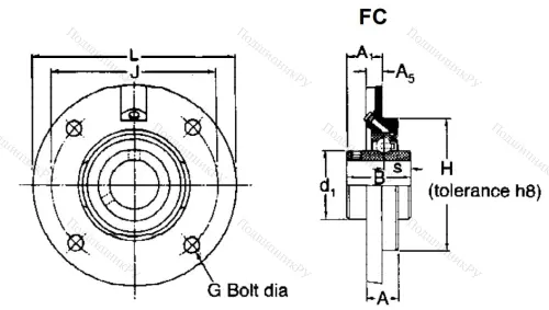 Подшипниковый узел FC 40 EC в Липецке