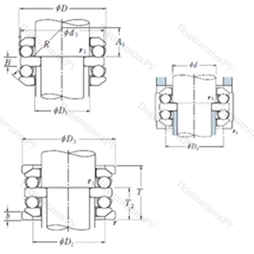 Подшипник шариковый упорный 54407U