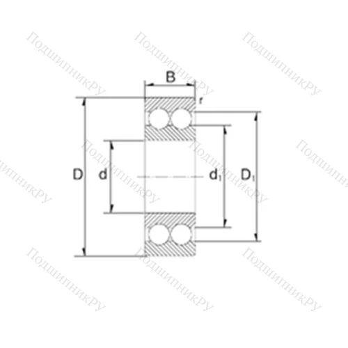Подшипник шариковый радиально-упорный S 3208