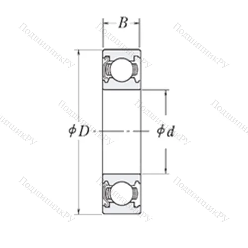 Подшипник шариковый радиальный MJ 1.1/4-Z