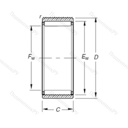 Подшипник игольчатый радиальный RNAO 40X 55X 40