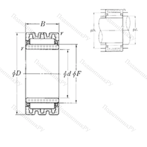 Подшипник игольчатый радиальный NA 4909S