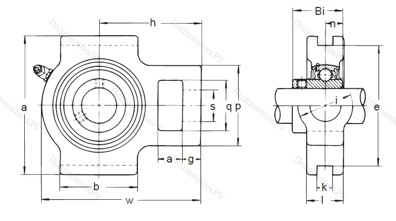 Подшипниковый узел UCT 216