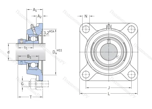 Подшипниковый узел FY 25 FM в Липецке