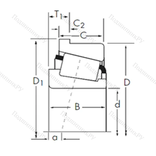 Подшипник роликовый радиально-упорный JP 13049-JP 13010-B от производителя  TIMKEN