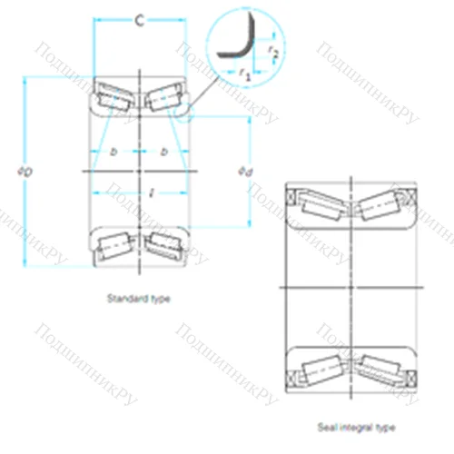 Подшипник роликовый упорно-радиальный SA 1023