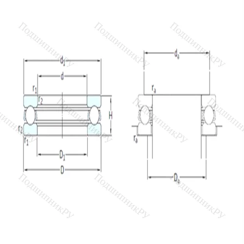 Подшипник шариковый упорный 51117 от производителя  SKF Подшипник шариковый упорный 51117 от производителя  SKF
