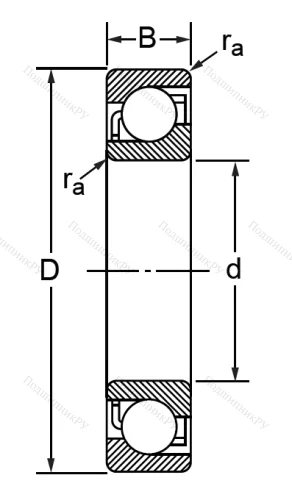 Радиально-упорный шариковый подшипник 7212 C P 5 (5-36212 Е ГОСТ) в Липецке
