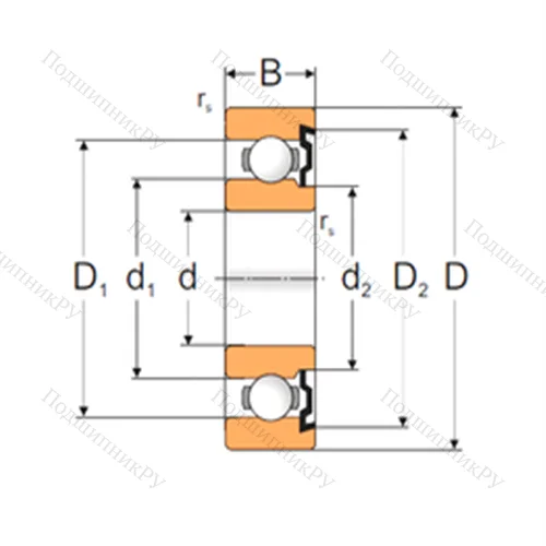 Подшипник шариковый радиальный 6201-ZP