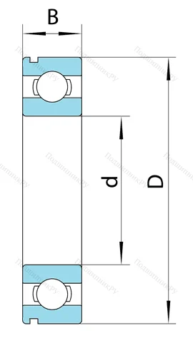 Шариковый однорядный подшипник 50316 (6316 N) в Липецке