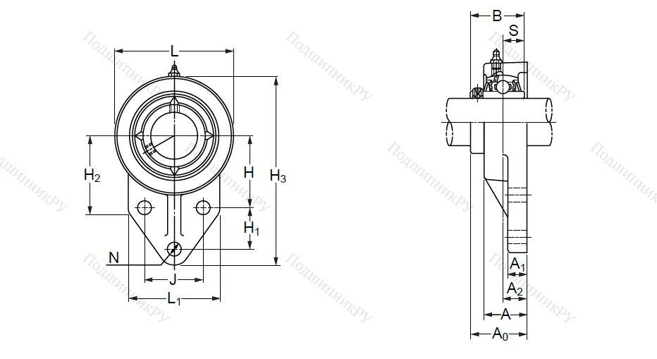 Подшипниковый узел UCFK 207 (UCFH 207) в Липецке