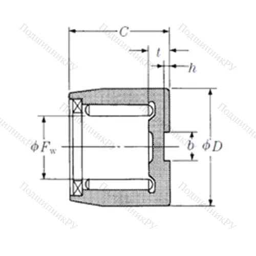 Подшипник игольчатый радиальный NSA 04204