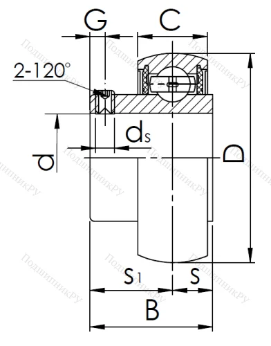 Корпусный подшипник SB 205 в Липецке