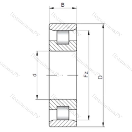 Подшипник роликовый радиальный N 1992 от производителя  CX Подшипник роликовый радиальный N 1992 от производителя  CX