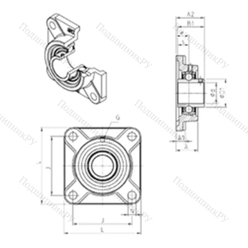 Подшипниковый узел шариковый радиальный UCF 326