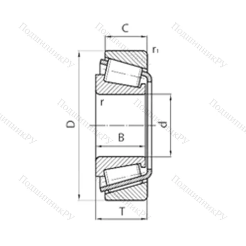 Подшипник роликовый радиально-упорный TR 408021