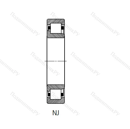Цилиндрический роликовый подшипник 42211 (NJ 211) в Липецке