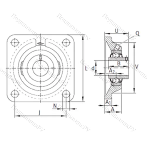 Подшипниковый узел шариковый радиальный RCJY 35-JIS