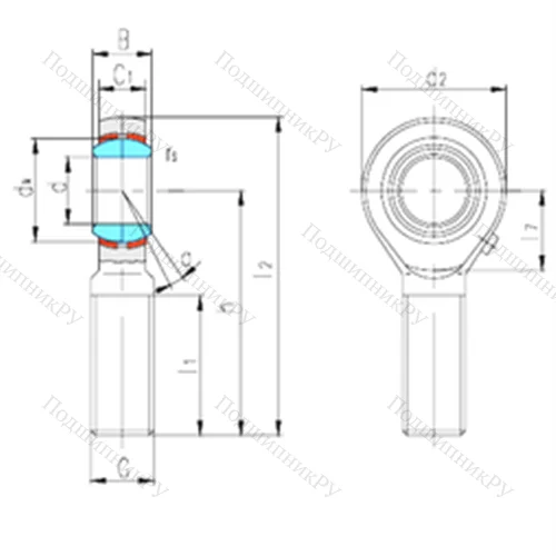 Подшипник скольжения сферический SAZP 25S