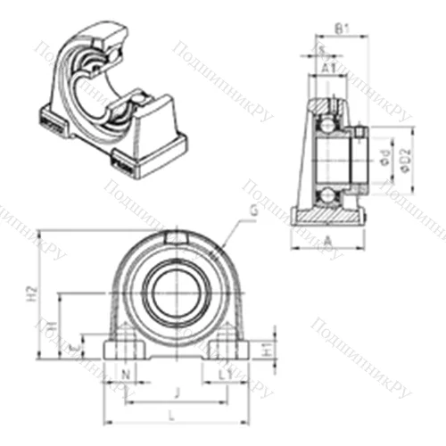 Подшипниковый узел шариковый радиальный ESPA 210