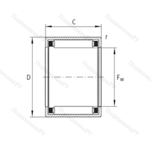 Подшипник игольчатый радиальный SCH 910