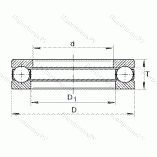 Подшипник шариковый упорный 907 от производителя  INA Подшипник шариковый упорный 907 от производителя  INA