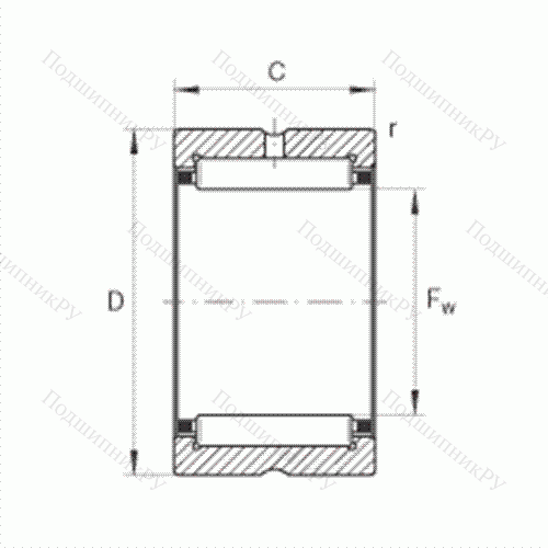Подшипник роликовый игольчатый NK 22/16