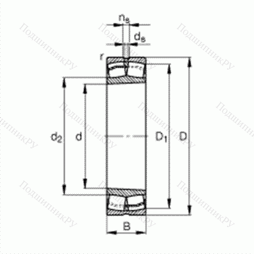 Подшипник роликовый самоустанавливающийся для машин с колебательным механизмом 22336-E 1-K-JPA-T 41A от производителя  FAG Подшипник роликовый самоустанавливающийся для машин с колебательным механизмом 22336-E 1-K-JPA-T 41A от производителя  FAG