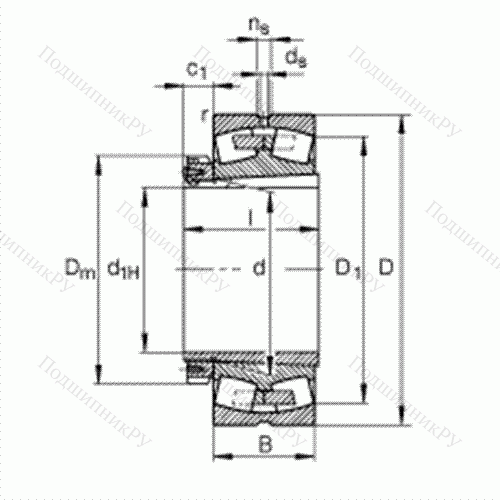 Подшипник роликовый самоустанавливающийся 23960-B-K-MB + H 3960 от производителя  FAG Подшипник роликовый самоустанавливающийся 23960-B-K-MB + H 3960 от производителя  FAG