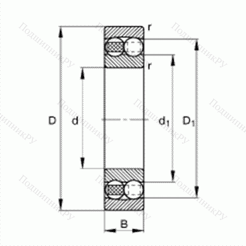 Подшипник шариковый радиально-сферический 108-TVH от производителя  FAG Подшипник шариковый радиально-сферический 108-TVH от производителя  FAG