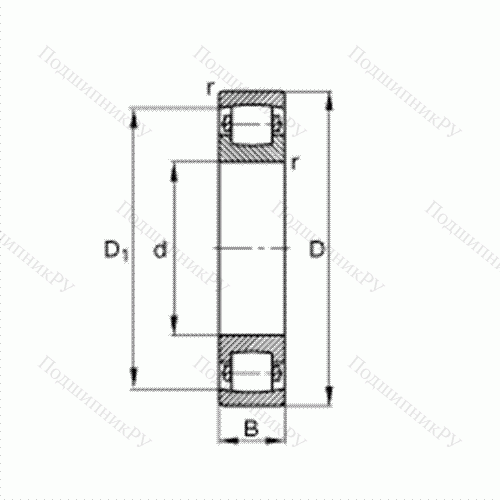 Подшипник роликовый однорядный сферический 20234-MB от производителя  FAG Подшипник роликовый однорядный сферический 20234-MB от производителя  FAG