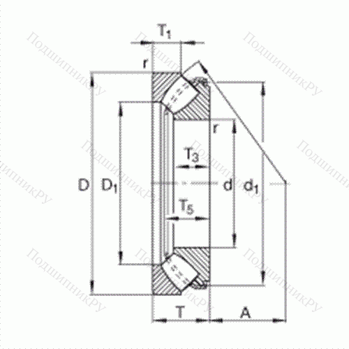Подшипник роликовый упорно-радиальный сферический 29340-E 1 от производителя  FAG Подшипник роликовый упорно-радиальный сферический 29340-E 1 от производителя  FAG